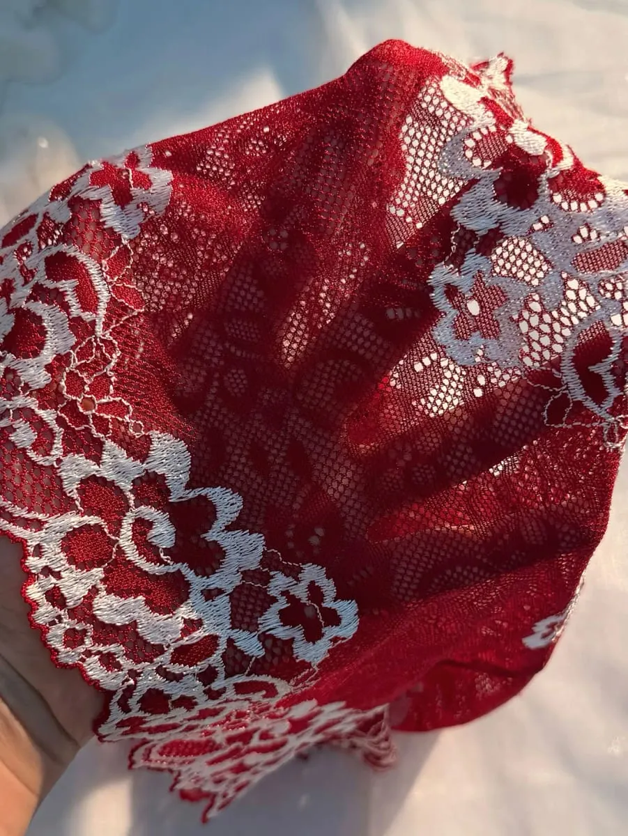 Exquisite kontrastierende Blumenspitze, eng anliegendes Netz, durchsichtig, Kreuz, schöner Rücken, Strapse, sexy Dessous, 2-teiliges Set 2026 — image 6