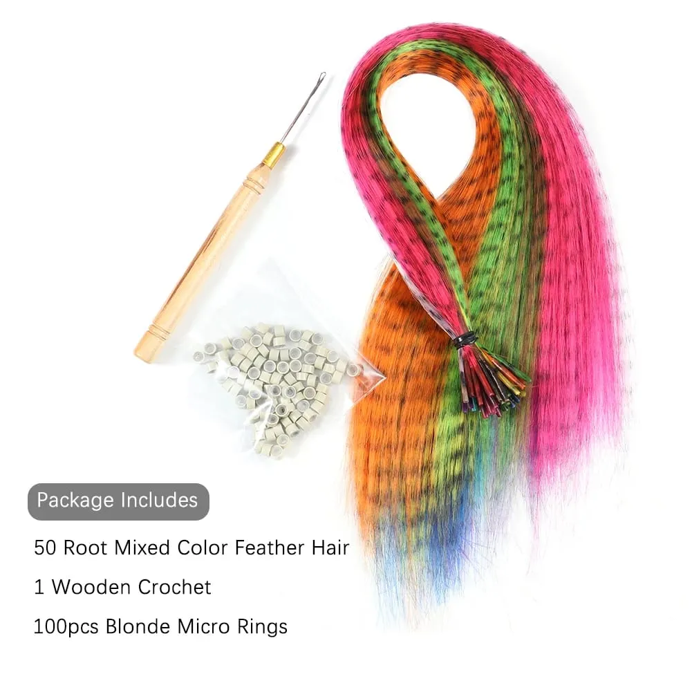 Extensions de cheveux synthétiques colorées I Tip, 10 racines/paquet, postiche 16 pouces, accessoires capillaires pour femmes et filles, utilisation quotidienne en fête — image 23