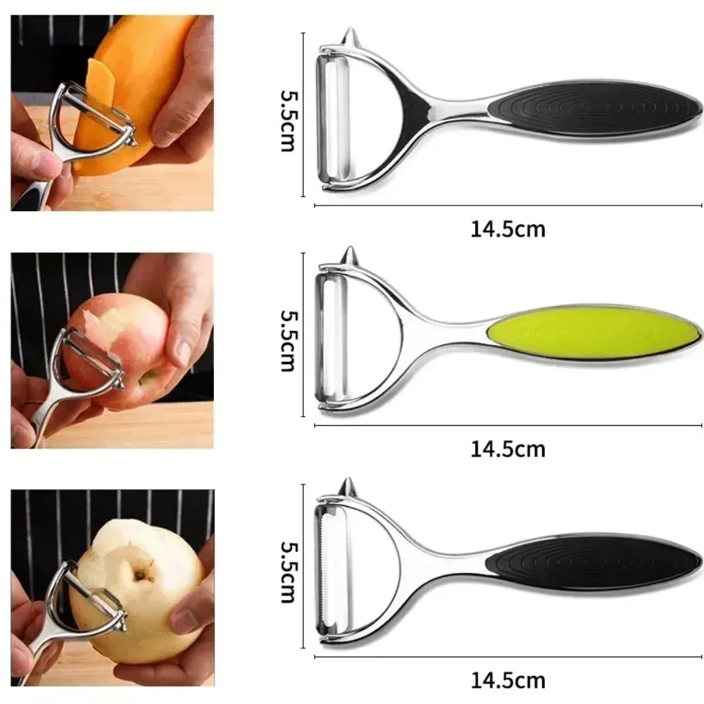 304 ステンレス鋼野菜の皮むき器ジャガイモの皮むき器多機能ニンジンおろし金フルーツツールキッチンアクセサリー料理 Pelador — image 4