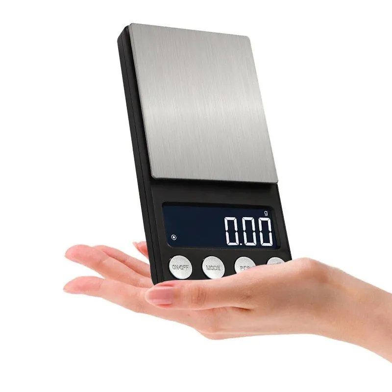 Skala Mini Saku Digital Presisi 0.01G LCD Perhiasan Emas Berlian Aksesori Gram Keseimbangan Timbangan Berat untuk Dapur 1000G