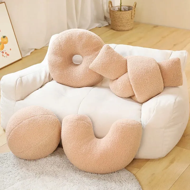 INS Beliebte Plüsch Gelb Mond Ball Form Kissen Gefüllte Donut Twist Bar Werfen Kissen Hause Dekoration Zimmer Kissen Geburtstag geschenk — image 3