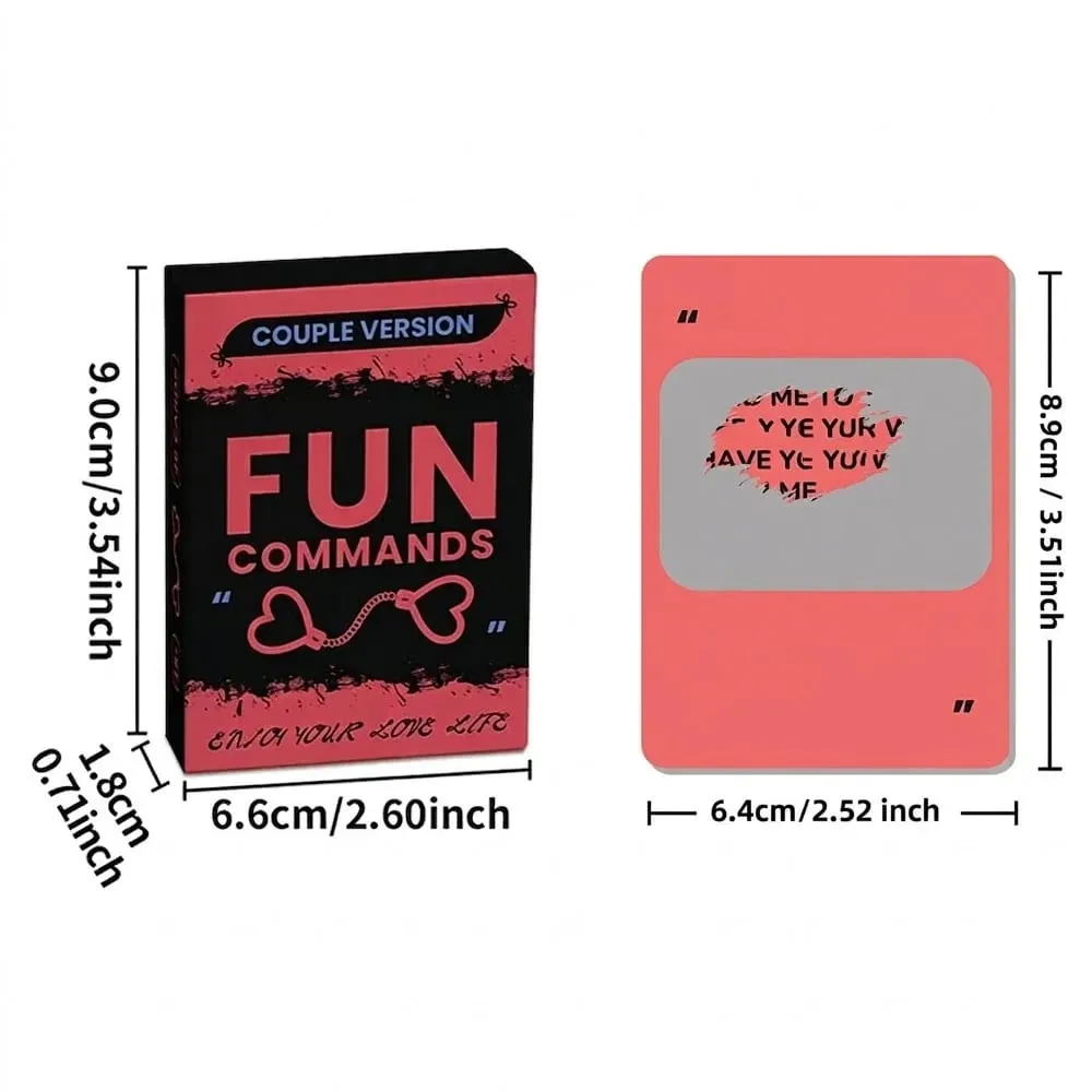 Cartes à gratter pour adultes Fun Commands pour couples – 46 défis et jeux sexy – Cadeau romantique pour un anniversaire, la Saint-Valentin