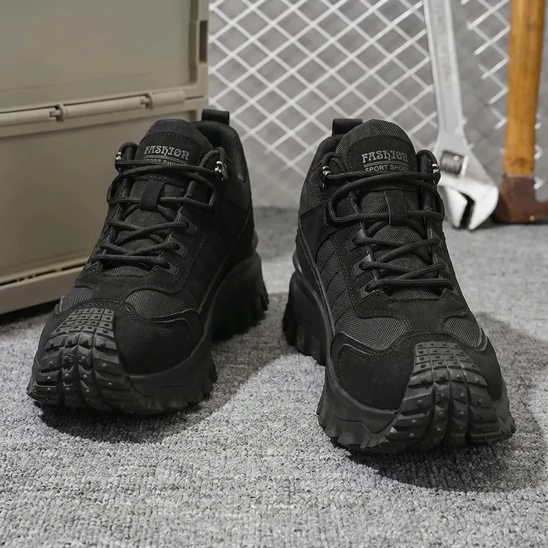 Baskets décontractées d'extérieur pour hommes, semelle épaisse, doublure confortable et Durable pour la randonnée, le Camping, les sorties quotidiennes