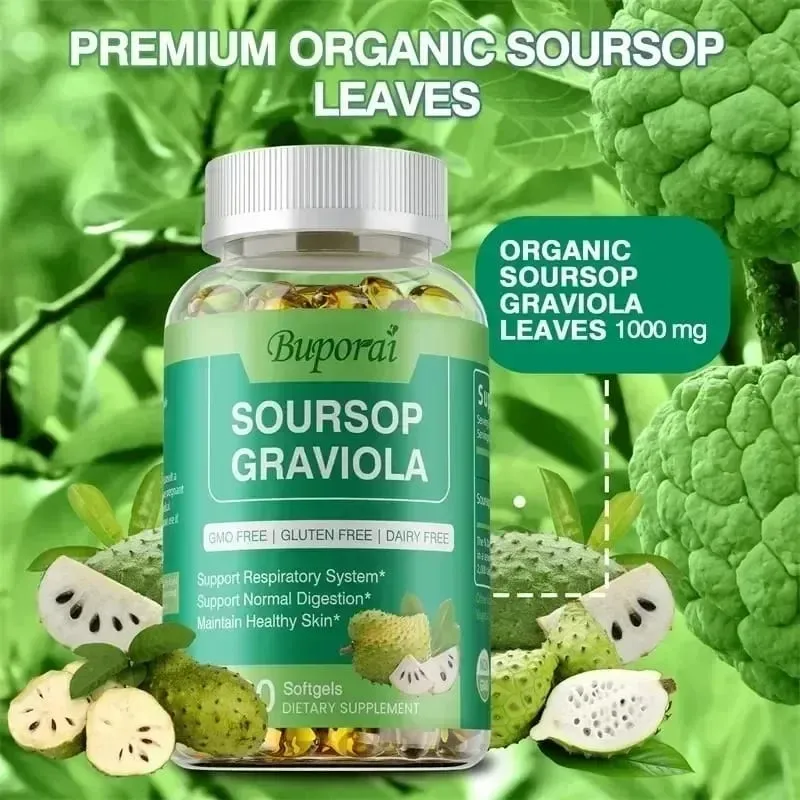 Soursop Graviola - Relax Liver and Sleep Cell Support & Regeneration Immune Boost CapsulesSupplement — image 2