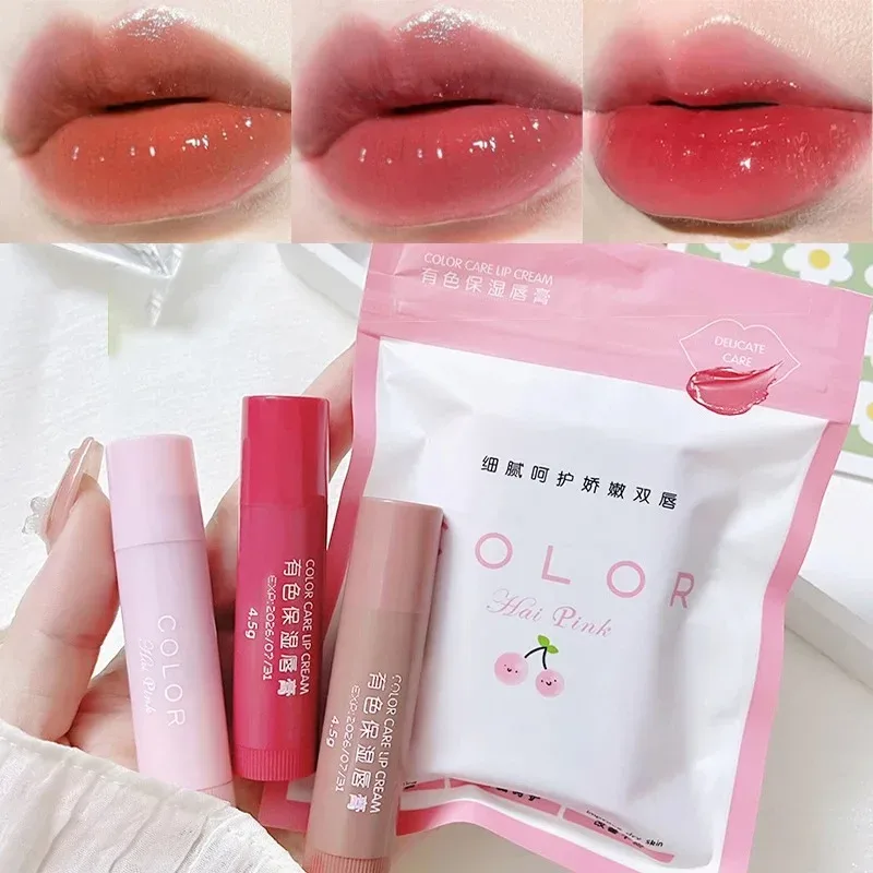 Set di oli per labbra fosforescenti in 3 pezzi Idratante a lunga durata Anti-asciugatura Rimpolpante Balsamo per labbra colorato Rossetto Dissolvenza Set di trucco per la linea delle labbra