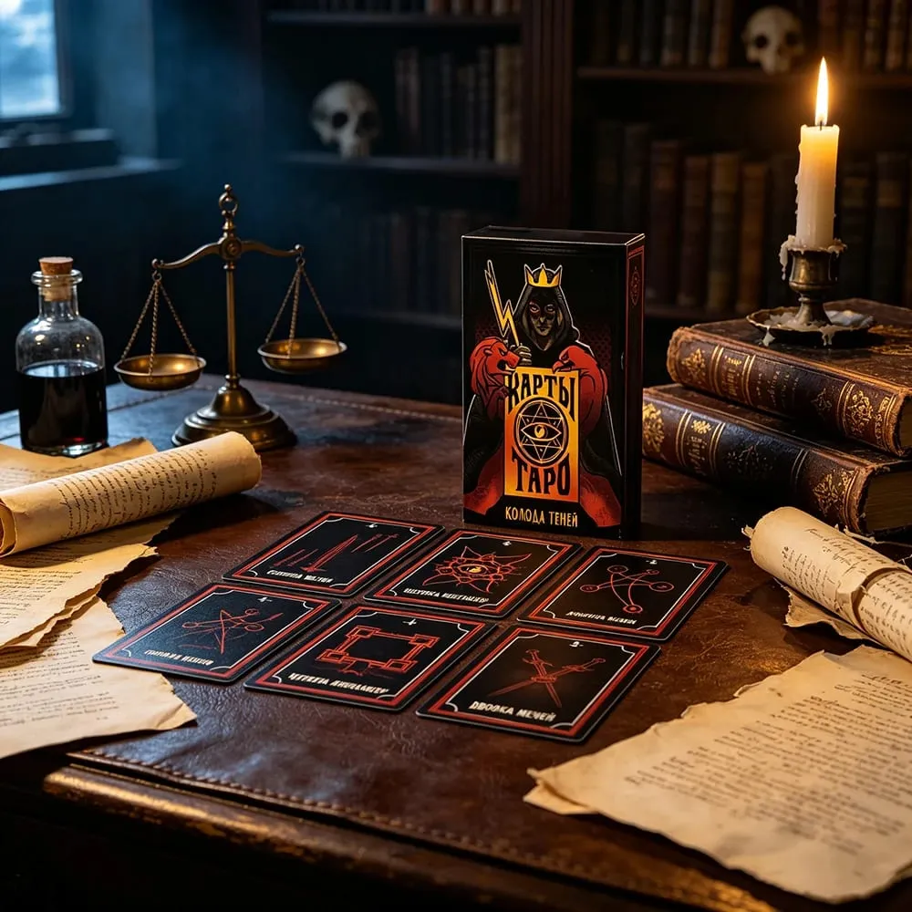 Versione russa Tarocchi Carte A 78 Mazzi Carte Divinazione del Destino Gioco da tavolo Gioco con guida per principianti Regali di Halloween — image 2