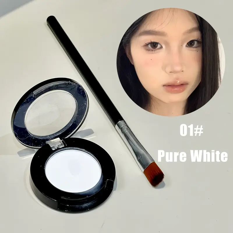 Fard à paupières mat unique avec pinceau, couleur à faible saturation sous les yeux, maquillage multi-usage, idéal pour les cadeaux de vacances