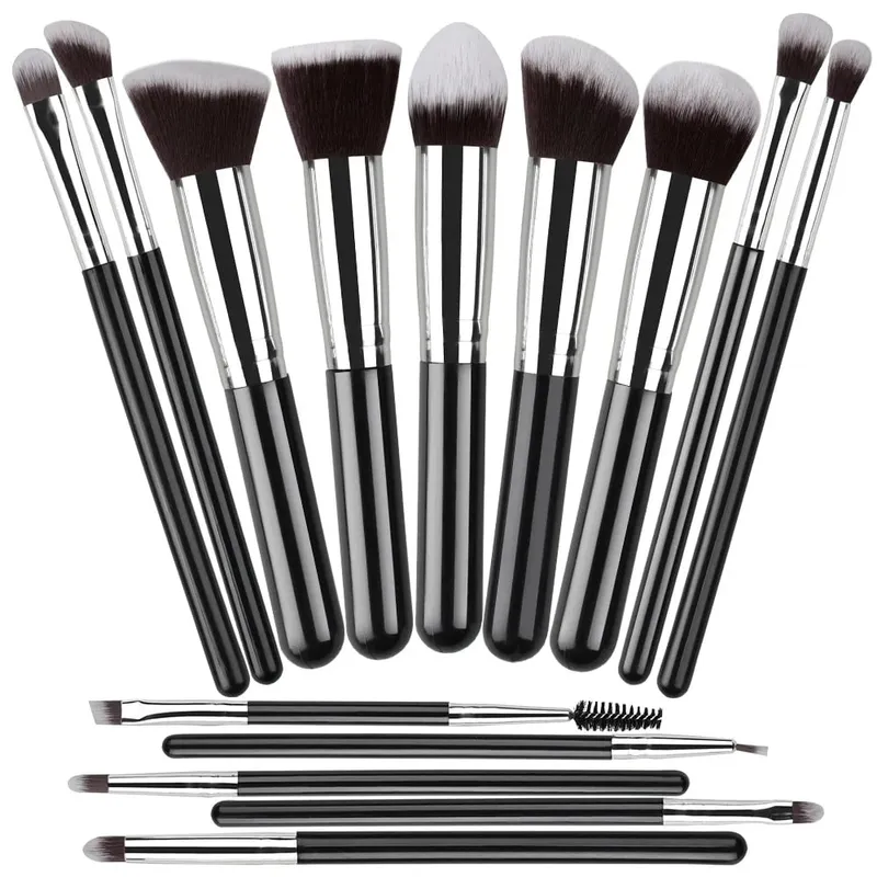 전문 14PCS 메이크업 브러쉬 세트 소프트 푹신한 파운데이션 아이 섀도우 컨실러 블렌딩 블러쉬 브러쉬 가부키 여성 미용 도구 — image 10
