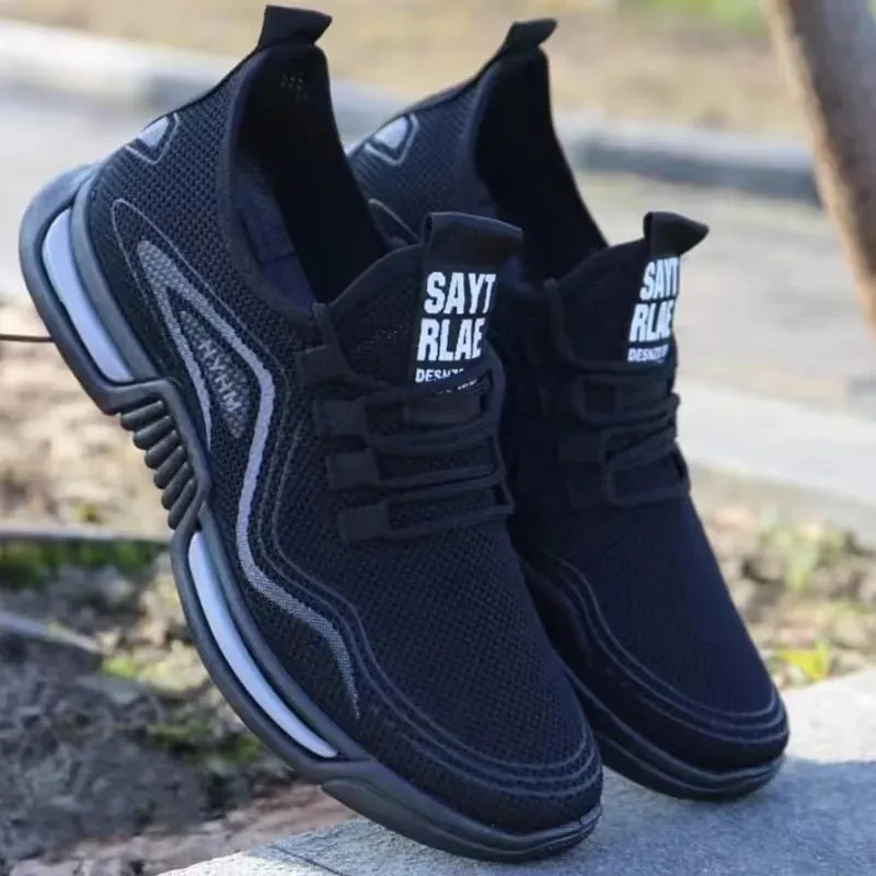Leisure running shoes new summer Men's trendy breathable sneakers soft sole mesh shoes resistant versatile men sports shoes — image 3