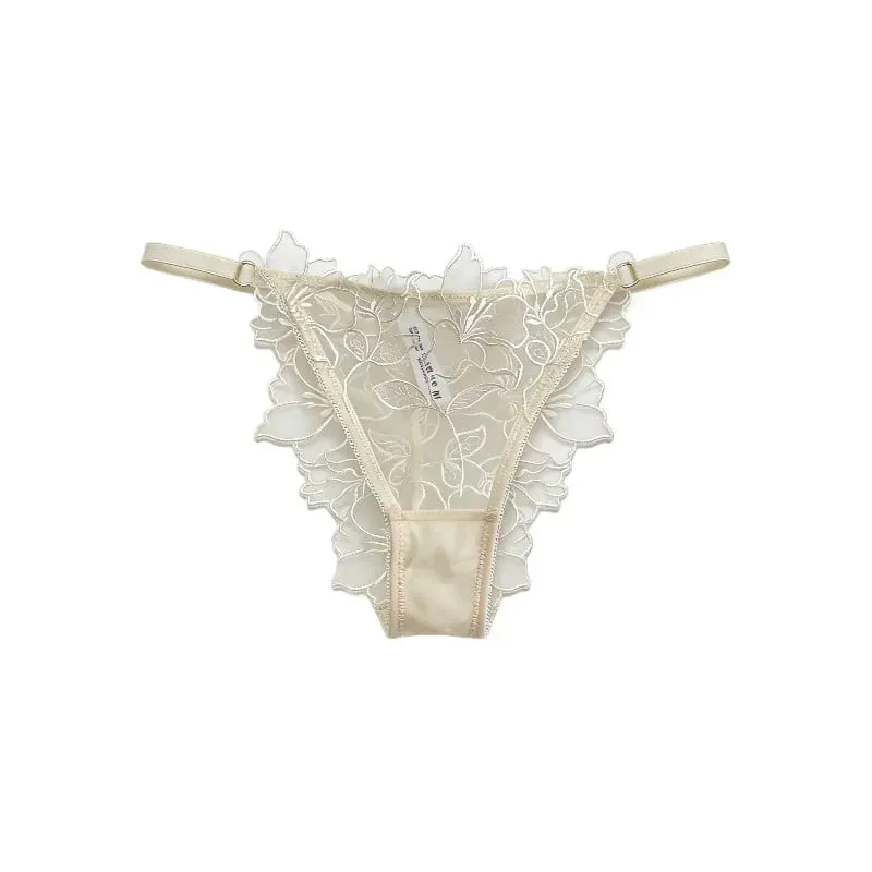 Padded Bra Set Small Bust | Lace Embroidered & Mesh Underwear Set with Soft Underwire Comfortable Demi Cup Sexy Tushy Panty PP — image 11