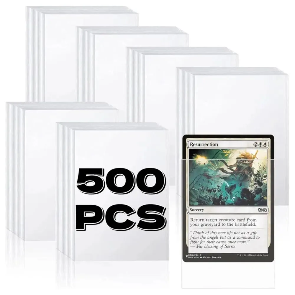 500 Counts transparente Penny-Kartenhüllen aus weichem Kunststoff für Sammelkarten-Schutzhüllen für Standard-Pokemon-MTG-Baseball-Sportspielkarten — image 1