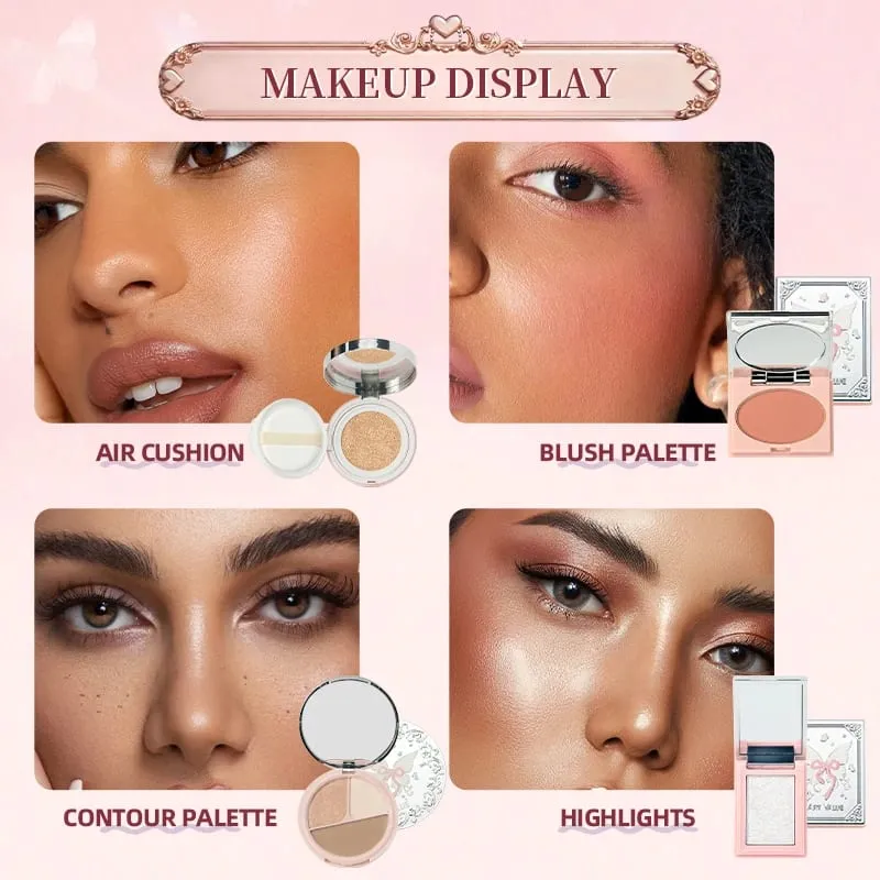 Luxuriöses Make-up-Set, rosa Schmetterling, Kosmetik-Set, Lidschatten-Palette, Lippentönung, Rouge, Mascara, Eyeliner, Highlighter, Beauty-Make-up-Geschenk — image 3