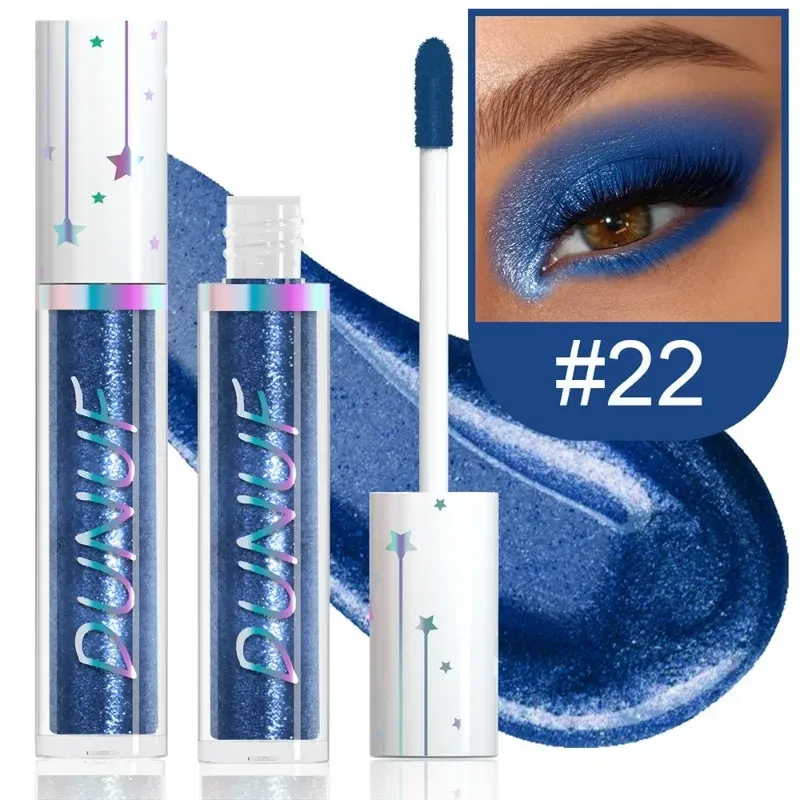 24 Farben Lidschatten-Stick, flüssiger Eyeliner, metallische Farbe, grün, Perlglanz, Glitzer, Lidschatten, wasserfest, Hochglanz-Make-up-Pigment — image 29