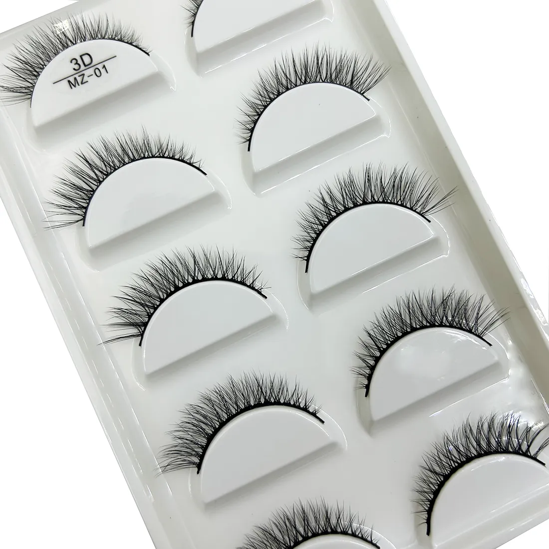 Commercio all'ingrosso 5 paia 3D visone naturale ciglia finte trucco estensione ciglia finte ciglia finte cils make up bellezza Cilios — image 3