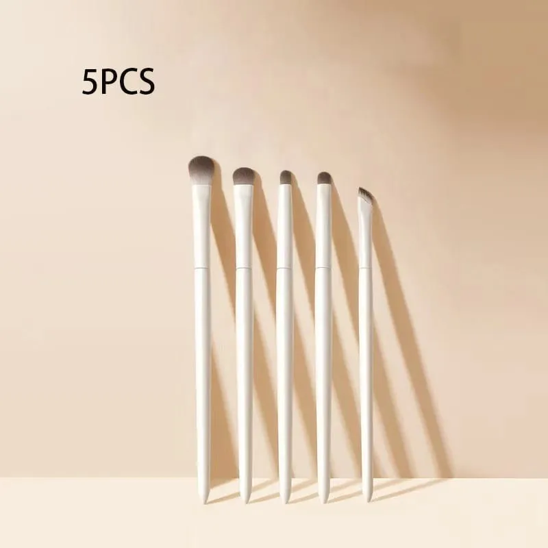 5/8/10 Pièces Pinceaux De Maquillage Pour Les Yeux Naturels Ensemble Détail Fard À Paupières Brosse Pinceau De Maquillage Blanc Ultra Doux Fard À Paupières Eyeliner Outil De Maquillage — image 8