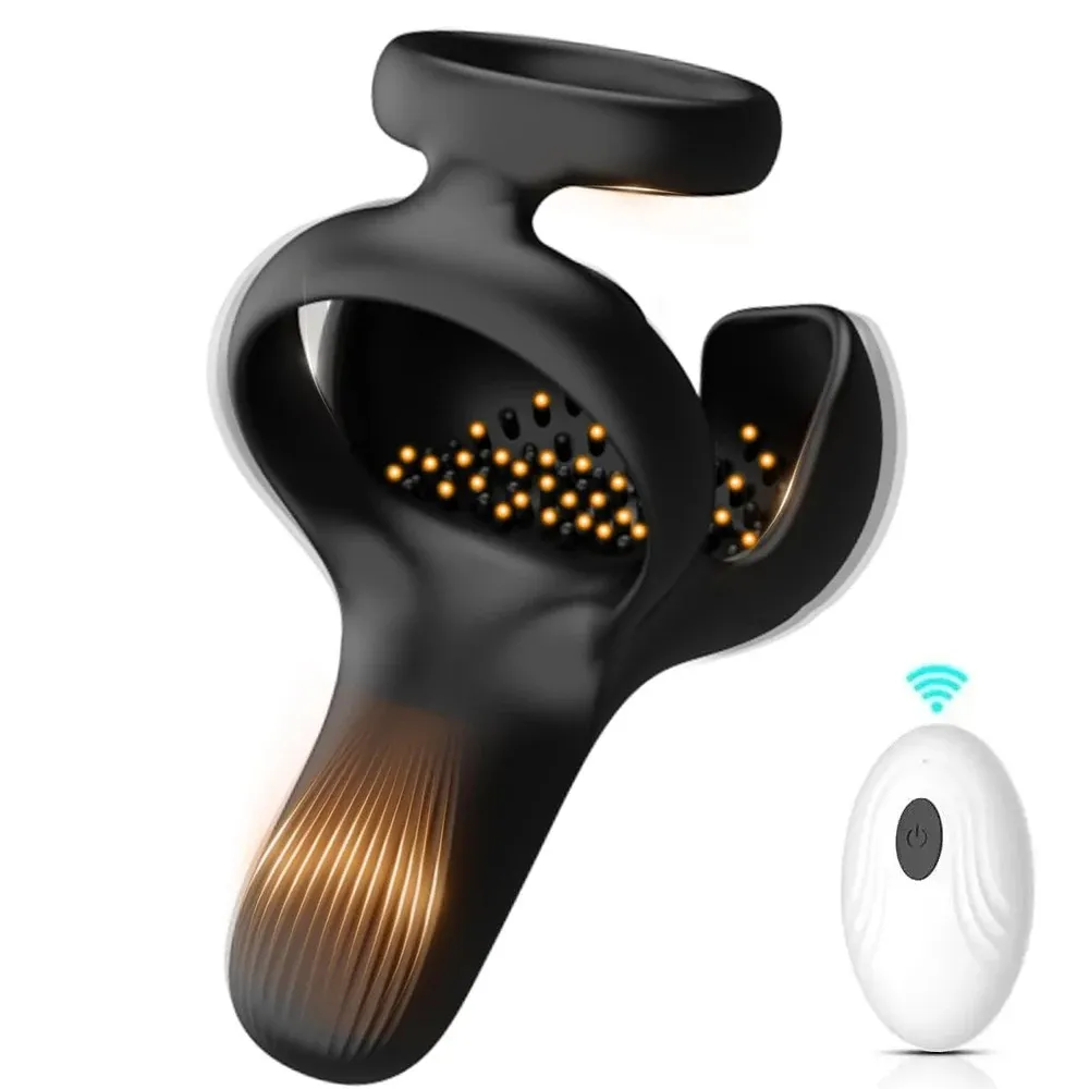Fjernbetjening Penis Cock Ring Vibrator Klitoral Stimulation Mand Ejakulationsforsinkelse Stimulator Voksen Sexlegetøj til Mænd Par 18+ — image 1