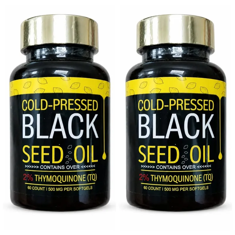 Black Seed Oil Capsules Cold Pressed Contain 1000mg Natural Nigella Sativa Oil – Daily Herbal Supplement 60 Count Per Bottle — image 8