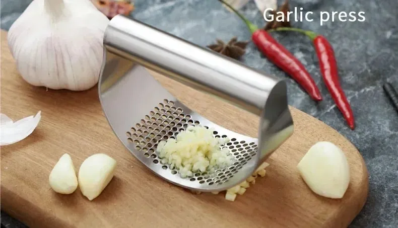 Exprimidor Manual de ajo de acero inoxidable mejorado, triturador basculante de jengibre y ajo, herramientas para cortar ajo, utensilios de cocina — image 7