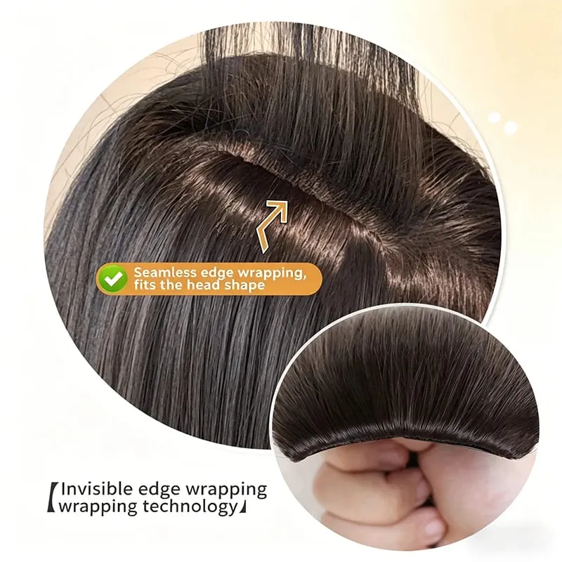 Women's Synthetic High - Crown Hair Topper Clip - In Invisible Design Natural - Looking Volume - Boosting for Thinning Hair — image 5