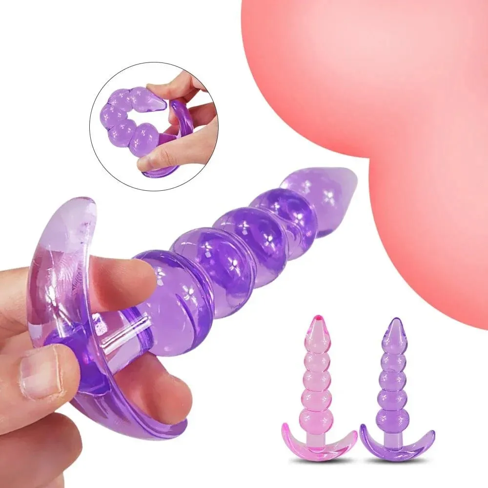 Měkké silikonové anální špunty Anální korálky Dildo anální kolík Masáž prostaty Unisex Sexy zátka Sexuální hračka pro dospělé pro muže Ženy Hry pro dospělé — image 1