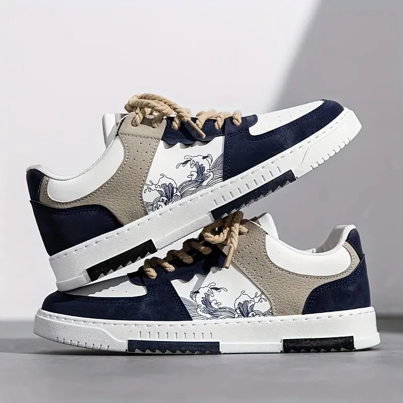 Sneakers casual in pelle da uomo scarpe vulcanizzate impermeabili uomo comode sneakers primaverili scarpe Casual da uomo taglie forti — image 1