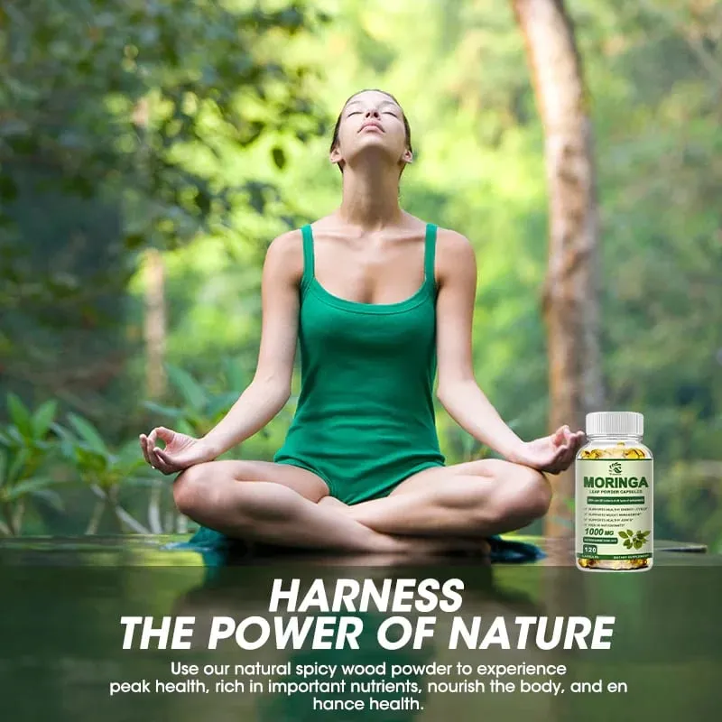 Moringa Extract Capsule Anti Stress Forbedr søvn Forbedr immunitet Antioxidant - 60/120 kapsler — image 5