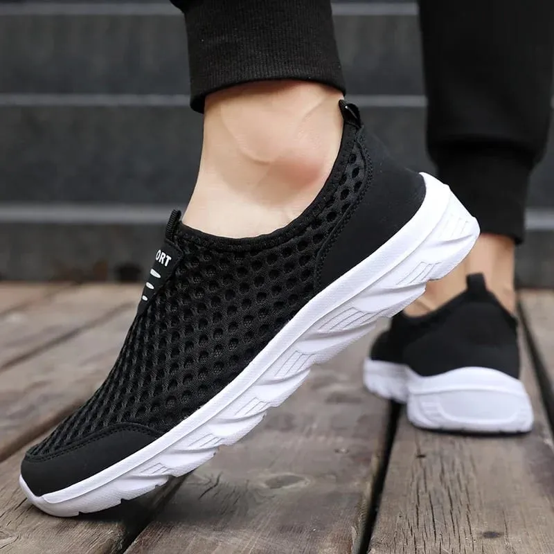 Breathable Men's Casual Sneakers Lightweight Men Vulcanized Shoes Outdoor Male Loafers Soft Big Size Casual Shoes Non-slip Flats — image 5