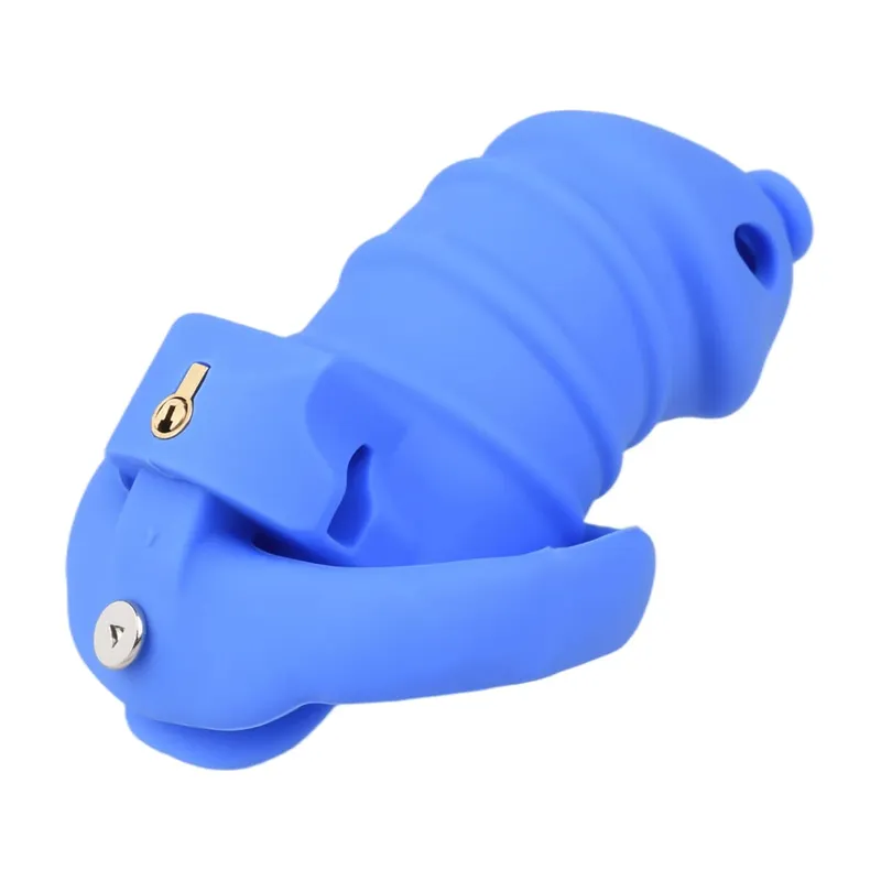 Cage à pénis en Silicone pour homme, ceinture de chasteté, gode, serrure Anti-fuite, jouets sexuels pour hommes, accessoires érotiques — image 17