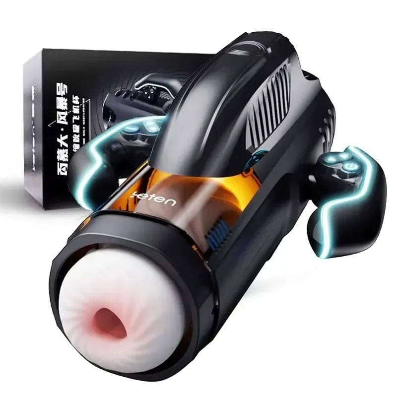 Leten masturbador masculino taza automática con modos de succión y empuje calefacción Blowiob máquina sexual Manos libres juguete sexual para adultos para hombres — image 1