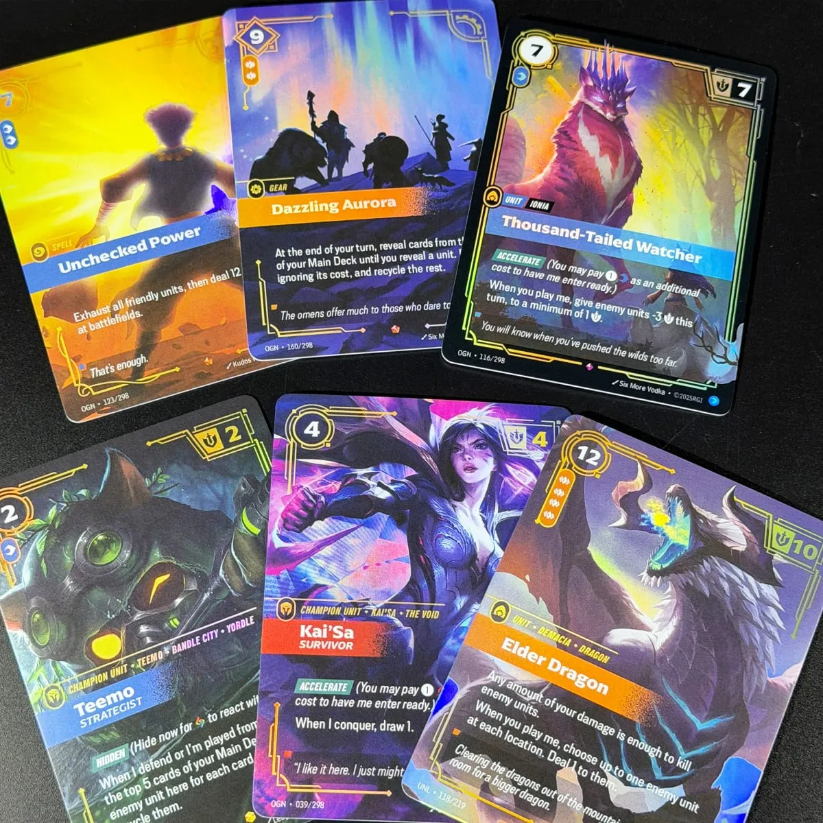 Rune Riftbound OGN Origin Genesis UNL Unleashed KaiSa Elder Dragon Collezionabile Alt Art Showcase Esclusiva Holo Foil Proxy Card