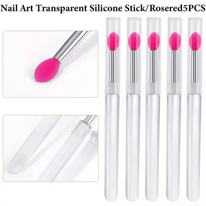 3/5/10PCS Wiederverwendbare Lippen Pinsel Silikon Lippen Maske Applikator Transparent Lippenstift Werkzeug Für Lip Gloss Lidschatten pinsel Make-Up-Tools — image 17