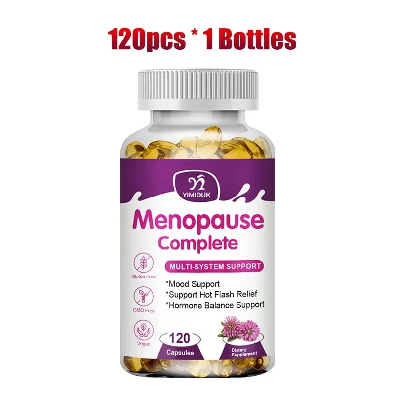 ซื้อ 1 แถม 1 ฟรี! อาหารเสริมวัยหมดประจำเดือนเพื่อบรรเทาอาการร้อนวูบวาบ ฮอร์โมนสมดุลและอารมณ์ บรรเทาอาการไม่สบายข้อต่อ มังสวิรัติ