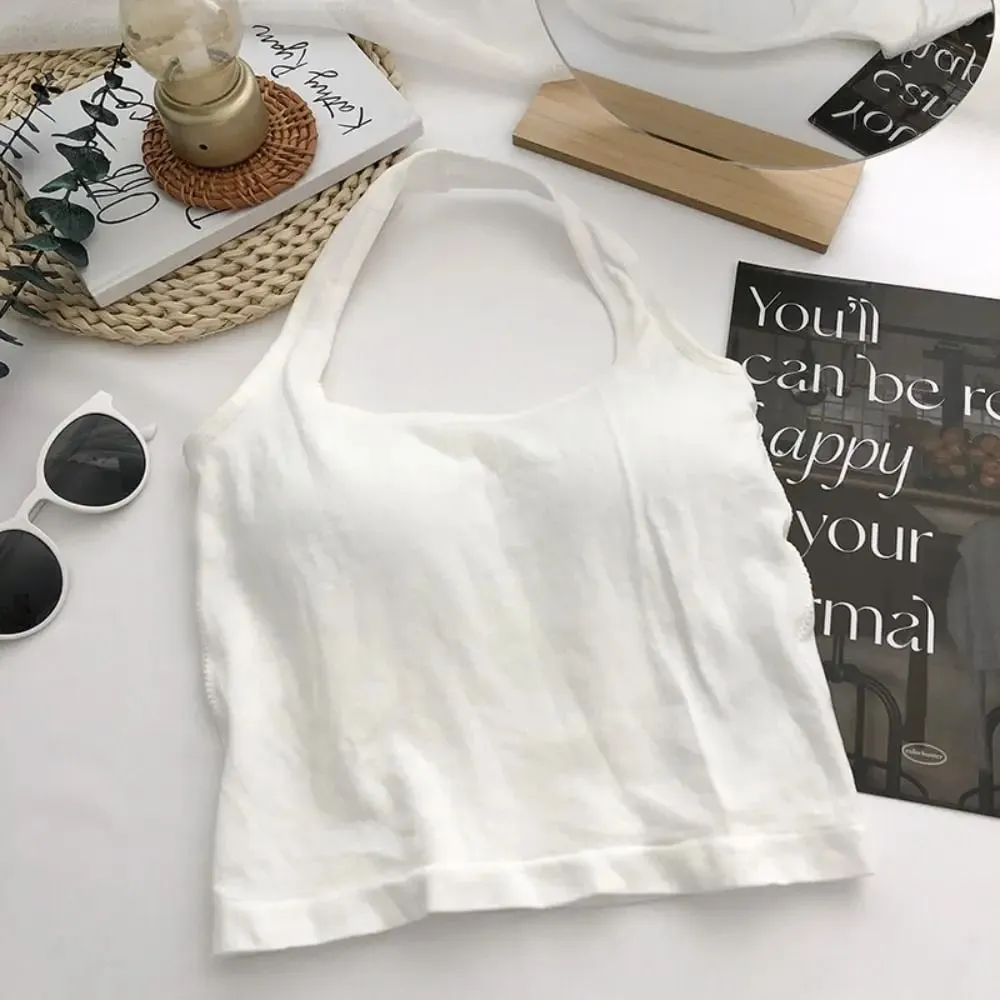 New Polyamide Halter Tank Top Hanging Neck Vest Sleeveless Top Strap Sleeveless Sleeveless Halter Top Women — image 10