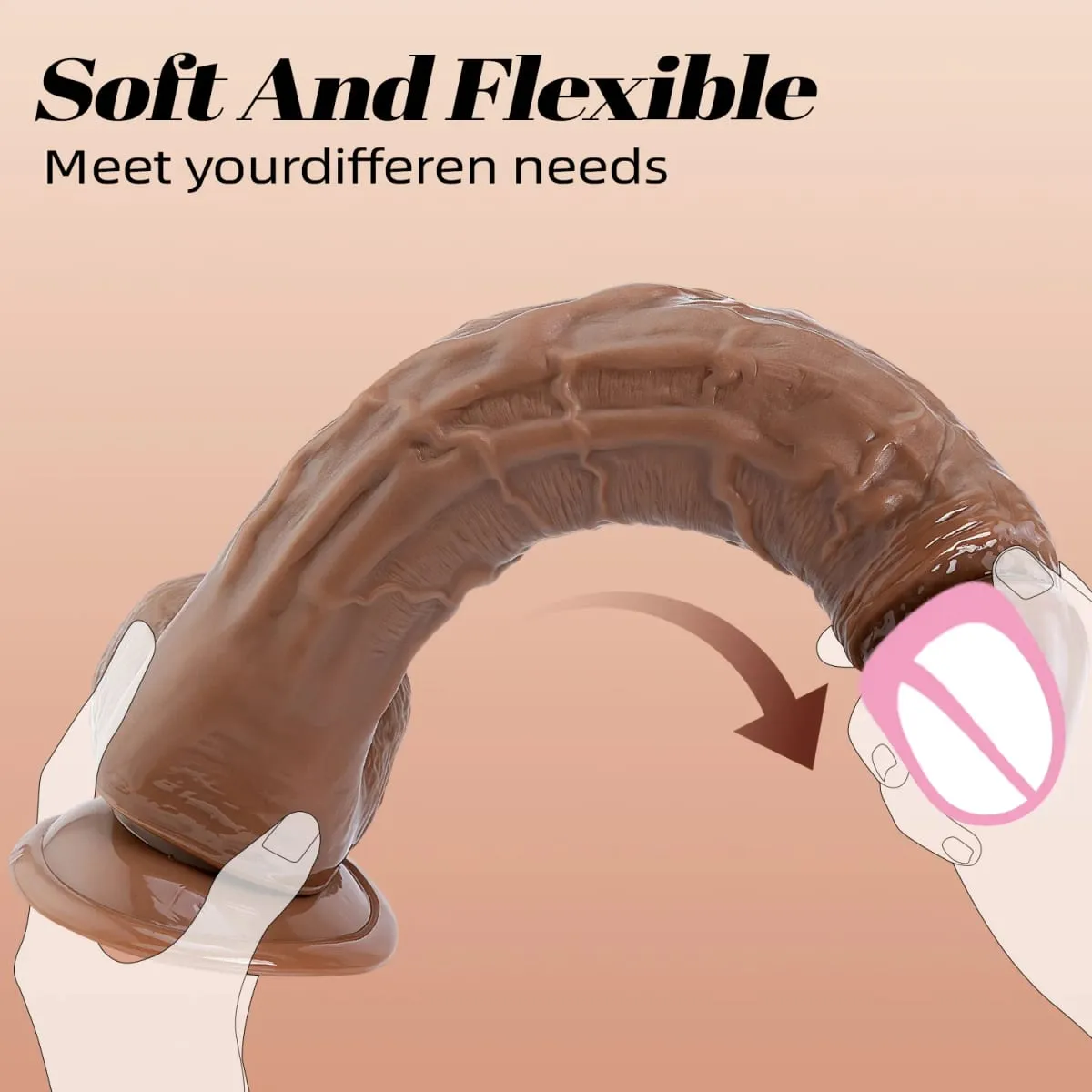 สมจริงDildoพร้อมถ้วยดูดการเจาะAnal G-Spot Masturbatorอวัยวะเพศชายของเล่นสำหรับผู้ใหญ่ขนาดใหญ่Dildosสำหรับผู้หญิงยางCock Gode — image 4