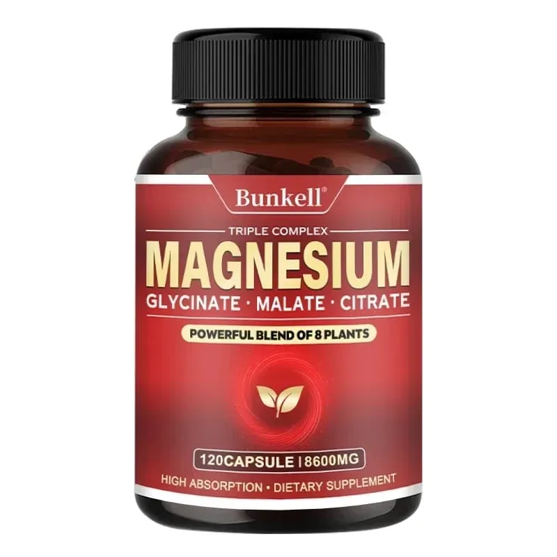Magnesiumcomplex - Magnesiumglycinaatmalaatcitraat - Bevordert de energie en de gezondheid van de slaapbotten. Glutenvrij en niet-GMO — image 9