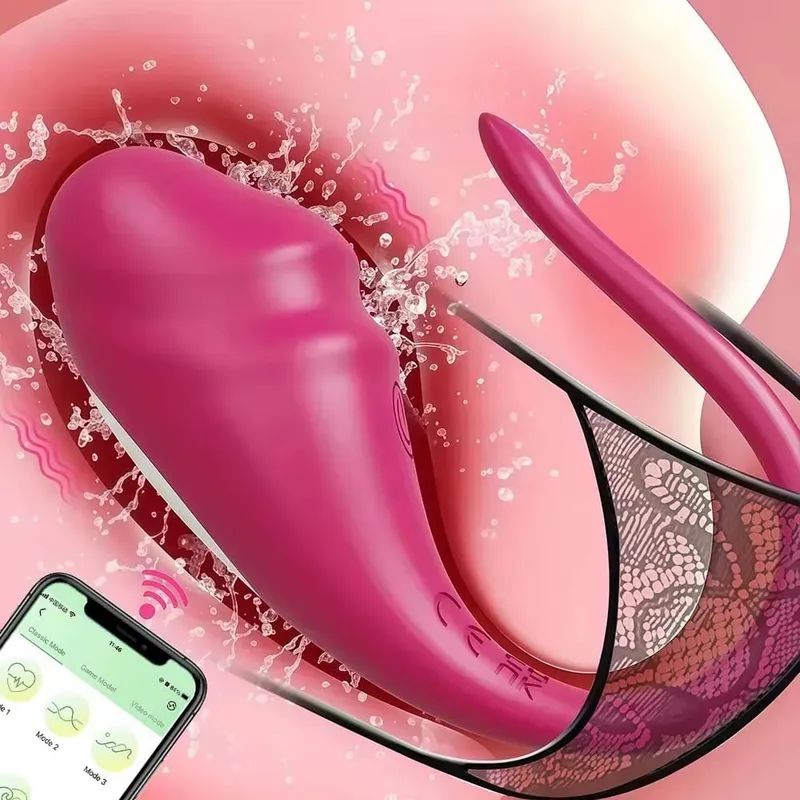 여성을위한 무선 블루투스 G 스팟 진동기 딜도 APP 원격 제어 착용 Clit 진동 계란 여성 팬티 성인을위한 섹스 토이