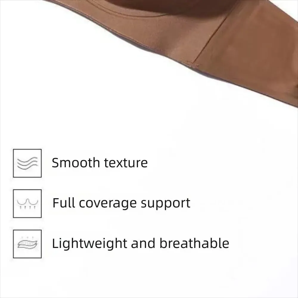 Padded Bralette Anti-sagging Lingerie Bras Solid Color Thin Lingerie Push Up Bra Skin-Hugging Invisible Seamless Bra For Women — image 2