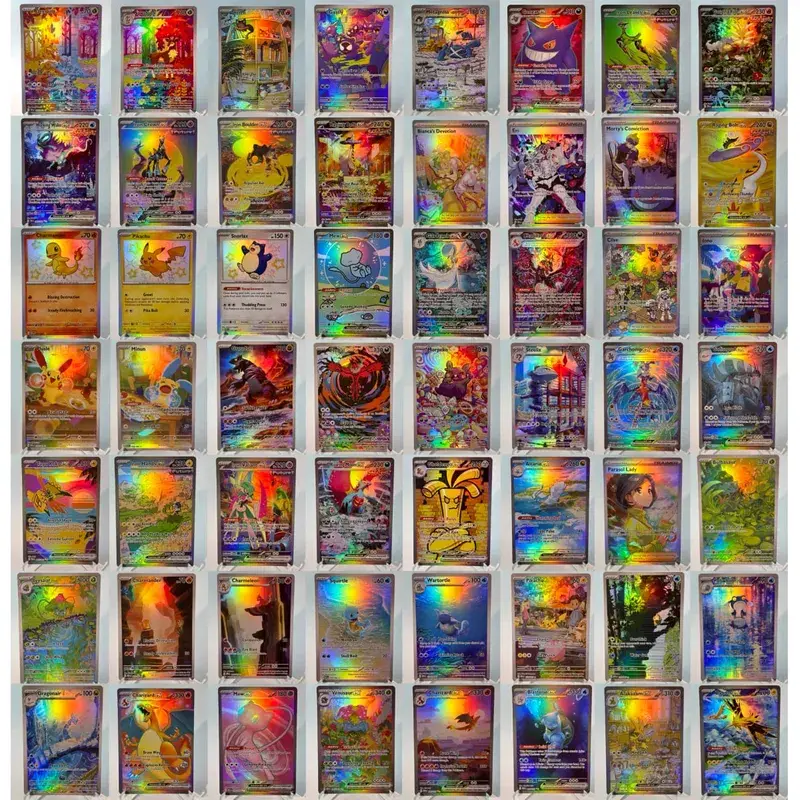 Juego de Base de tarjetas PKM, chispas emergentes, paquete PTCG123 GX, arcoíris holográfico Ex GX, colección poco común, juguetes de batalla, regalos para pasatiempos — image 1