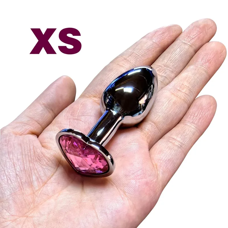 Hjertebase Mini Glat Metal Anal Plug Begynder Butt Plug Onani Stimulator Værktøj Sex Massager Voksen Sexlegetøj Til Mand Kvinder — image 10