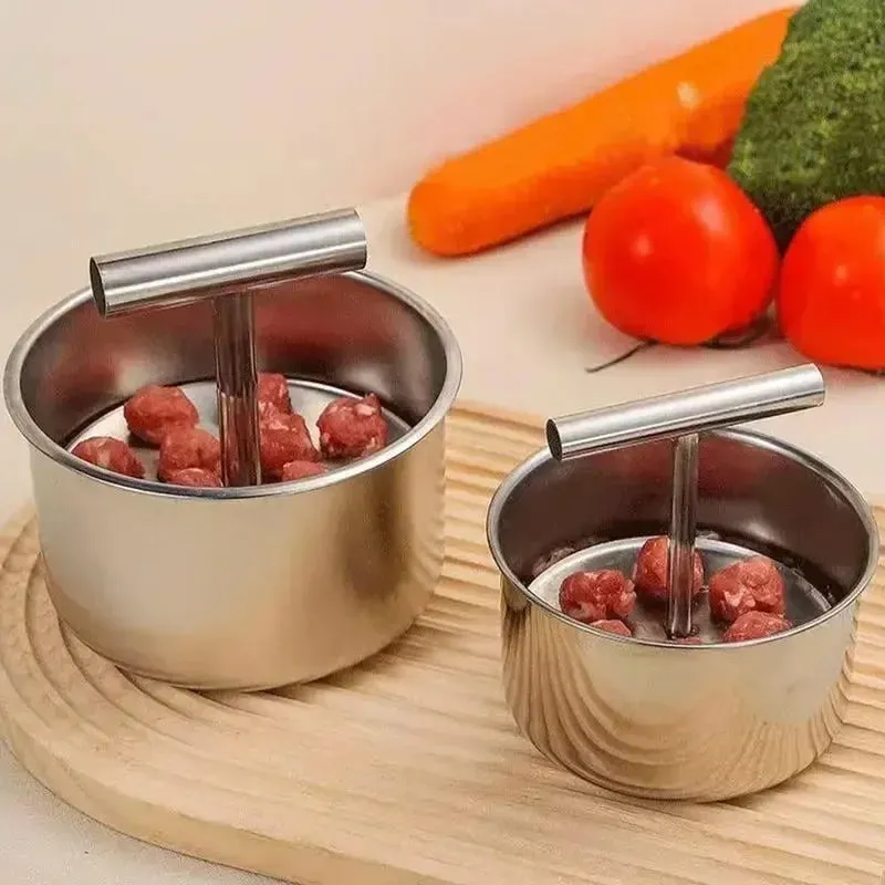 Press Meatball Maker Stainless Steel Meatball Maker Meat Balls Manual Multi-functional Maker Tool Household Kitchen Manual Mold — image 4