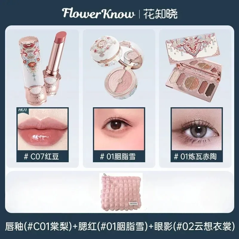 Flower Knows Set trucco Confezione regalo Farfalla Nuvola Spalla Cosmetici Rossetto Fard labbra Ombretto Borsa per trucco — image 15