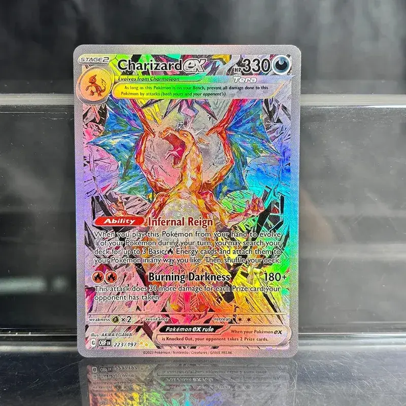 Holographic Game Trading Collection PTCG Proxy karty Charizard Pikachu Mew EX Singl PKM fóliové karty Gengar VMAX Skyridge (SK) — image 24
