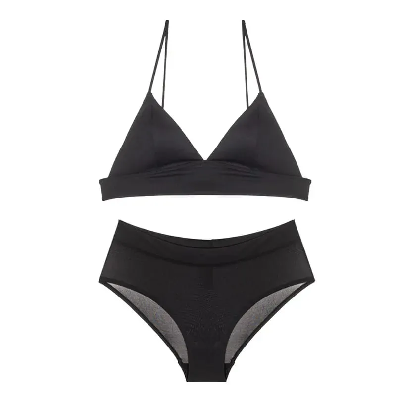Bestseller, Leopardenmuster, Dessous-Set, französischer Dreieck-Cup, kabelloser BH, verstellbare Träger, weiche, bequeme Unterwäsche für Damen, S-XL — image 11