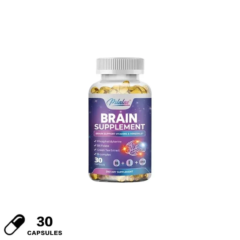 Suplemento cerebral: apoya la salud del cerebro, la función cognitiva mejora la claridad mental y aumenta la memoria y la concentración. Vegano
