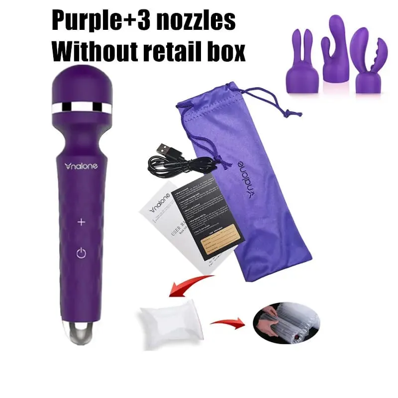 Nalone Rock ที่มีประสิทธิภาพ Clitoris Vibrator ชาร์จ USB Magic Wand AV Vibrator เครื่องนวดผลิตภัณฑ์ทางเพศเพศเร้าอารมณ์ของเล่นสำหรับผู้หญิง — image 14