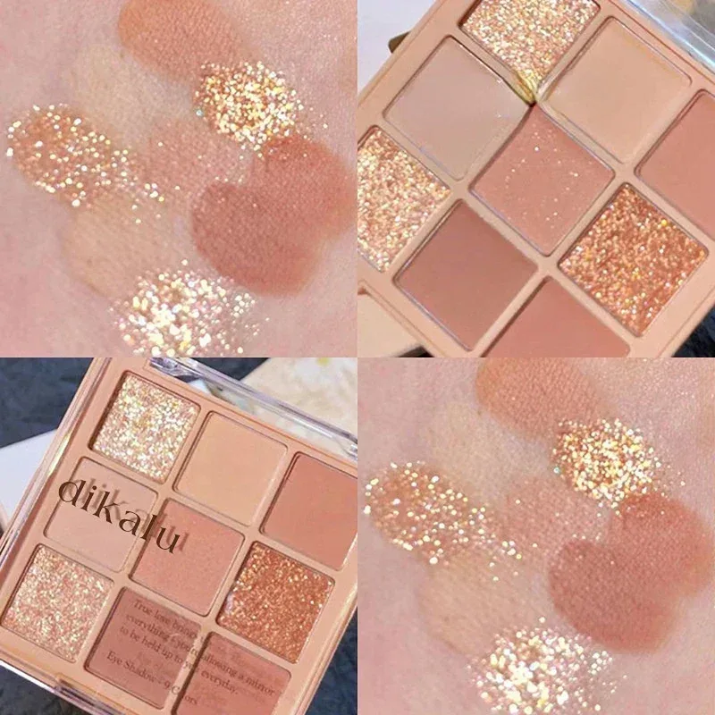 9-Izgara Göz Farı Paleti Glitter Sedefli Mat Akrilik Şeffaf Göz Farı Makyaj Uzun Ömürlü Kadın Güzellik Kozmetik 1 PC — image 13