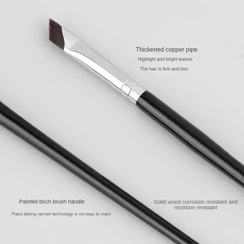 1-16ks Upgrade Blade štětec na oční linky Ultratenký jemný úhlový plochý štětec na obočí Tužka na obočí štětec na make-up štětec na přesné detaily