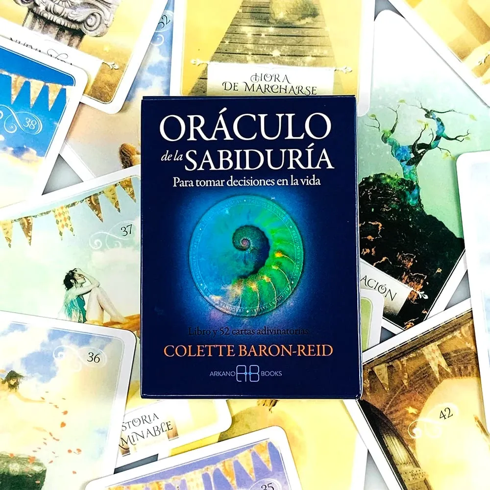 Карты Oráculo De La Sabiduría Oracle, испанская версия, колода для гадания мудрости, карты для гадания, игра для коллекционеров, подарки — image 3