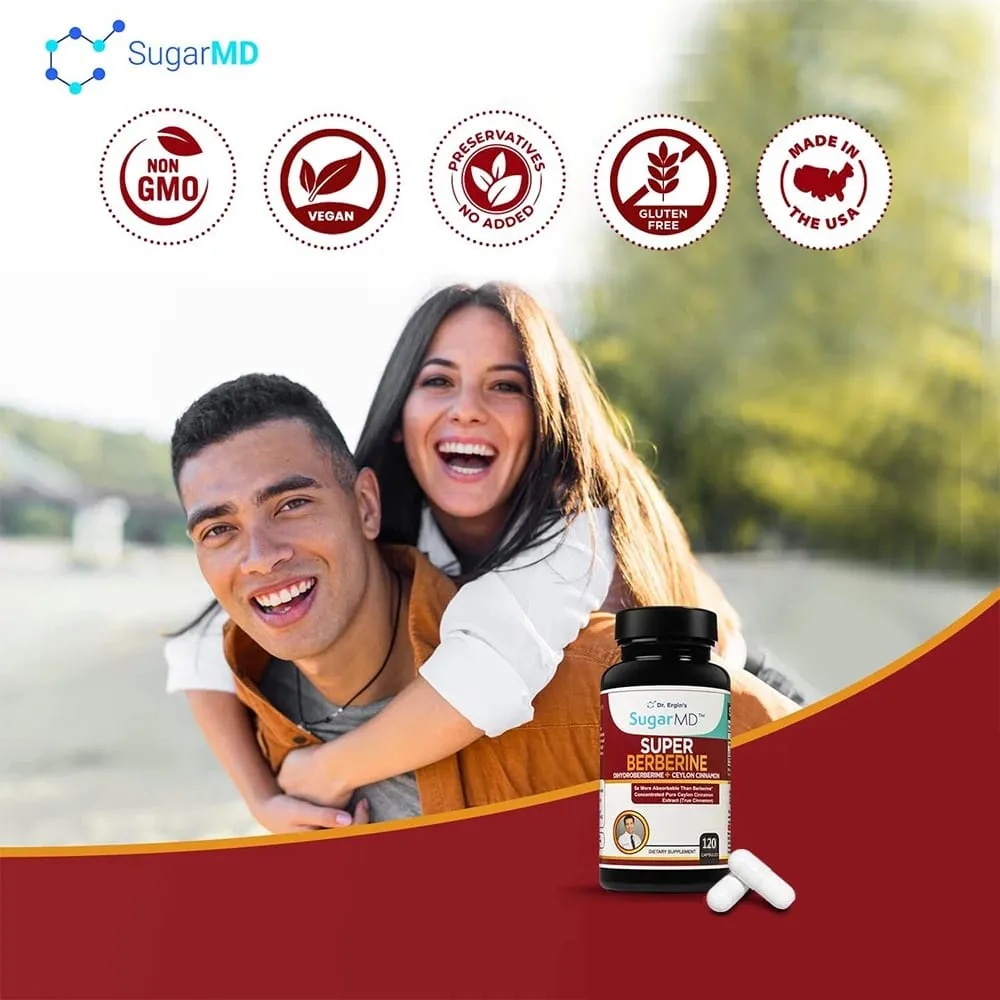 SugarMD 5X Super Berberine Supplement – 250mg GlucoVantage Dihydroberberine with 4000mg Ceylon Cinnamon for Weight Management — image 3