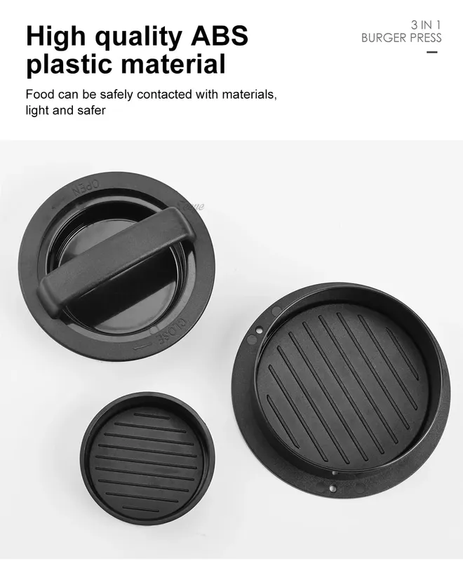 Pressa manuale per hamburger, pressa per carne, stampo per palline di riso, griglia rotonda per manzo, pressa per hamburger, dispositivo per la creazione di polpette, accessori da cucina — image 9